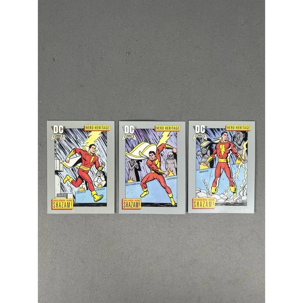 1991 DC Comic Cards SHAZAM! Hero Heritage Set Of 3